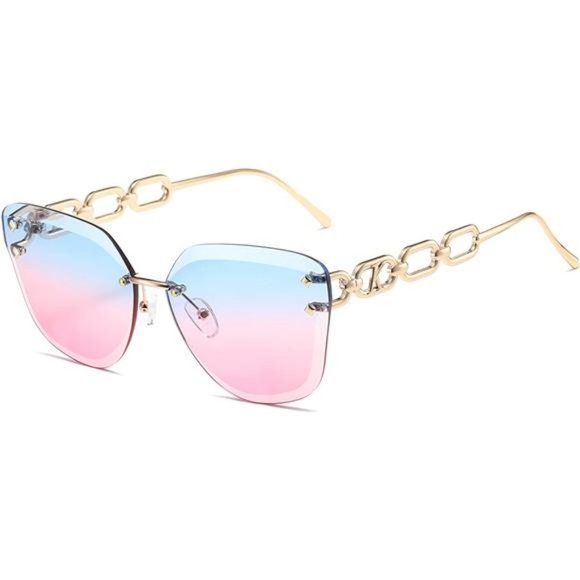 AEVOGUE Sunglasses For Women Oversized Rimless Diamond Cutting Lens Sun Glasses main image 6
